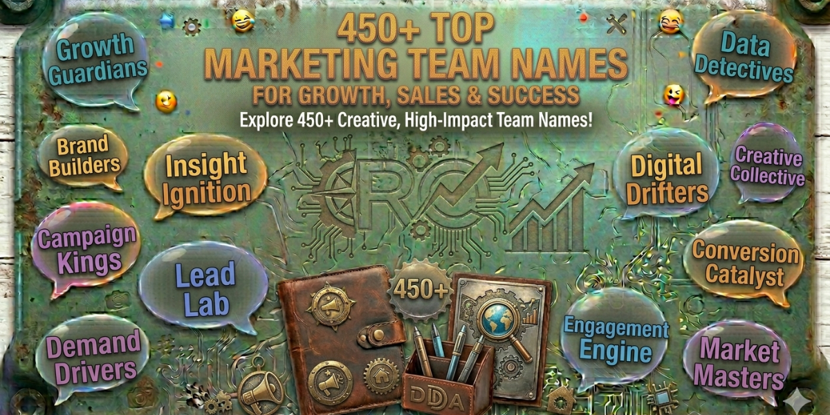 450+ Marketing Team Names for Growth, Sales & Success