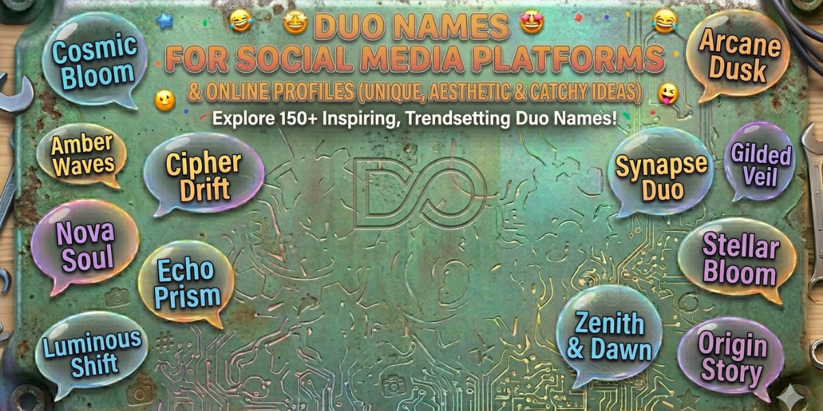 Duo Names for Social Media Platforms & Online Profiles (Unique, Aesthetic & Catchy Ideas)