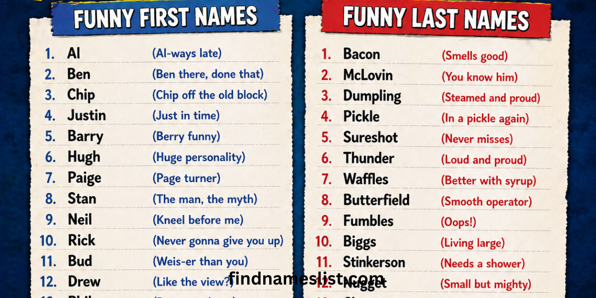 Top Funny First and Last Names You Won’t Believe Exist