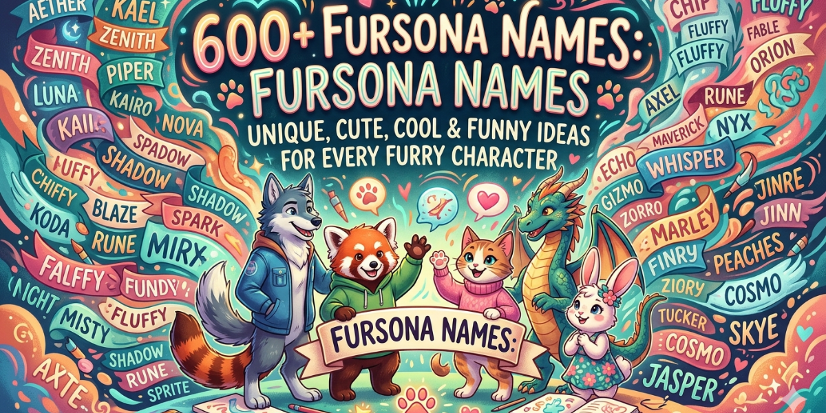 600+ Fursona Names: Unique, Cute, Cool & Funny Ideas for Every Furry Character