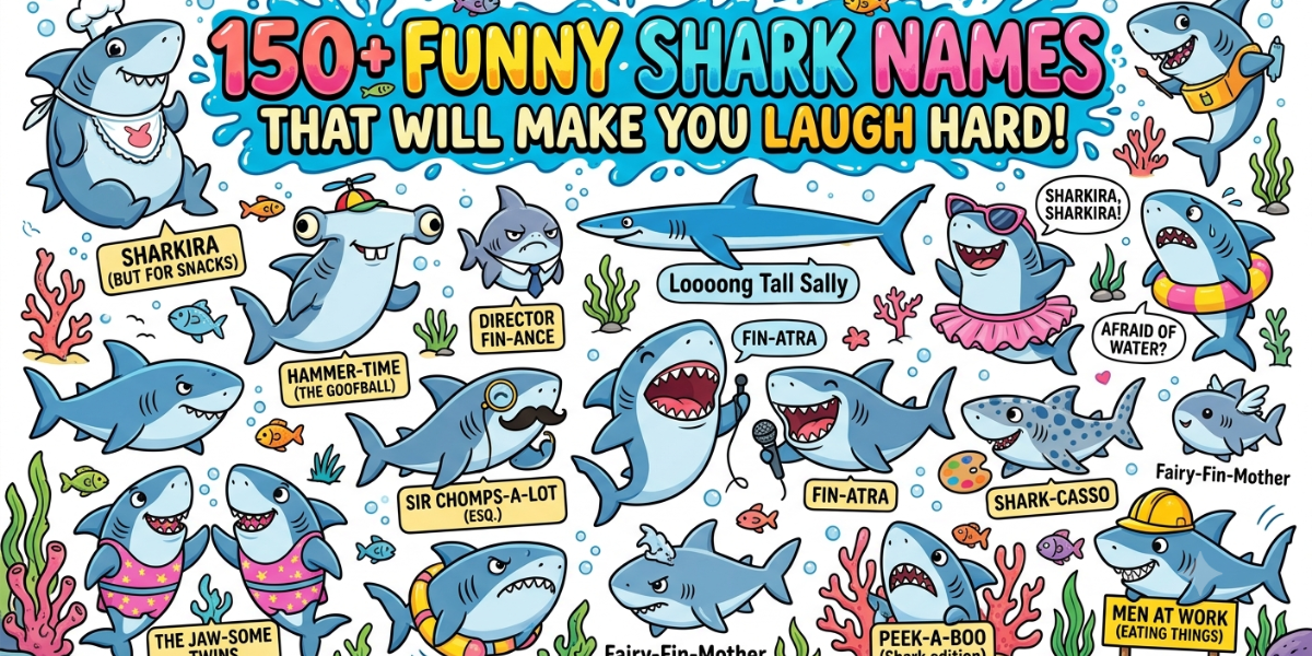 150+ Funny Shark Names That Will Make You Laugh Hard