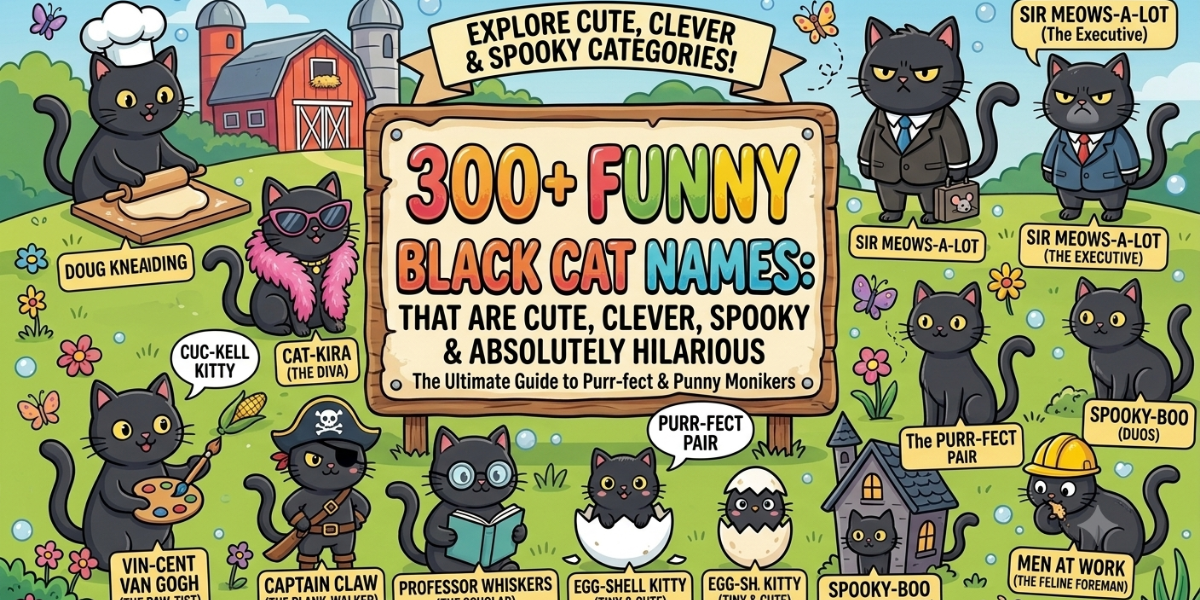 300+ Funny Black Cat Names That Are Cute, Clever, Spooky & Absolutely Hilarious