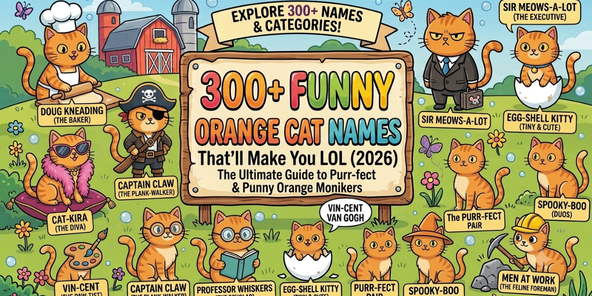 300+ Funny Orange Cat Names That’ll Make You LOL (2026)