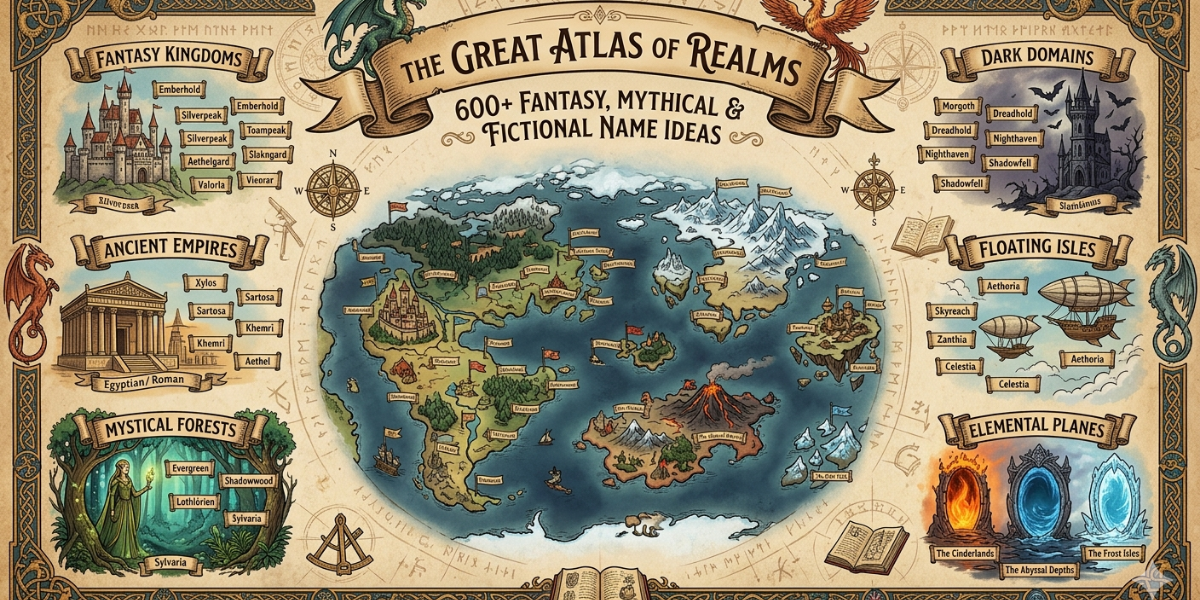 600+ Realm Names: Fantasy, Mythical & Fictional Name Ideas
