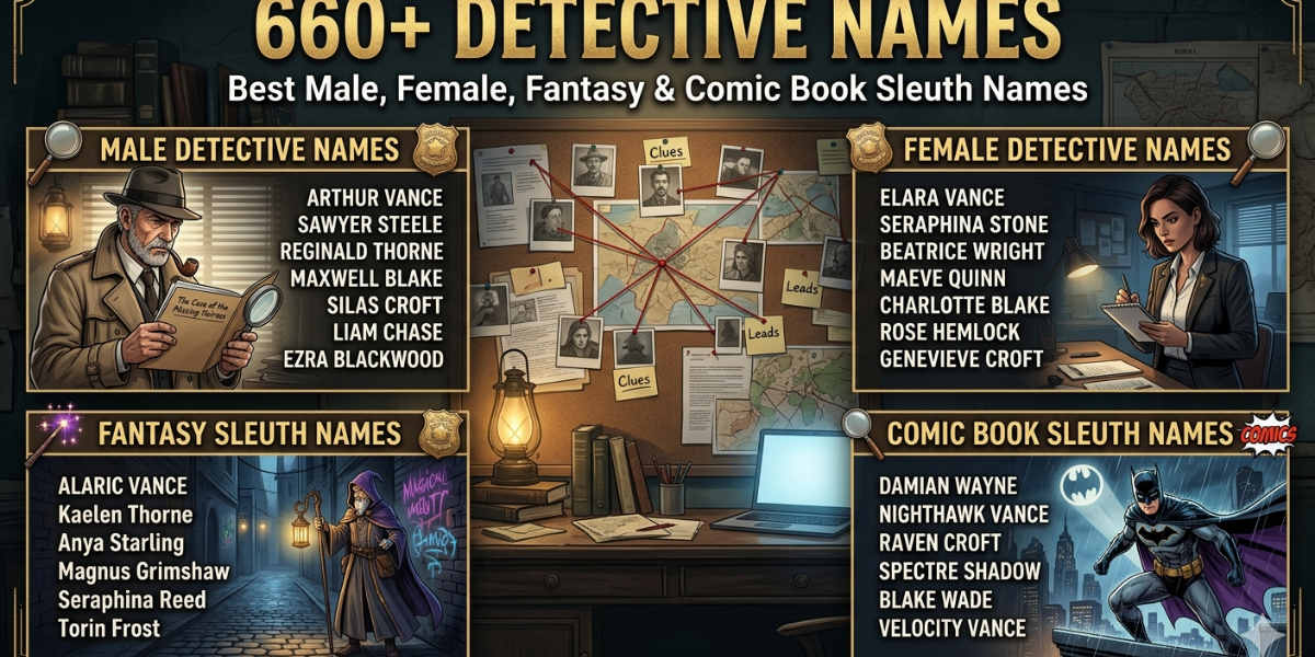660+ Detective Names: Best Male, Female, Fantasy & Comic Book Sleuth Names
