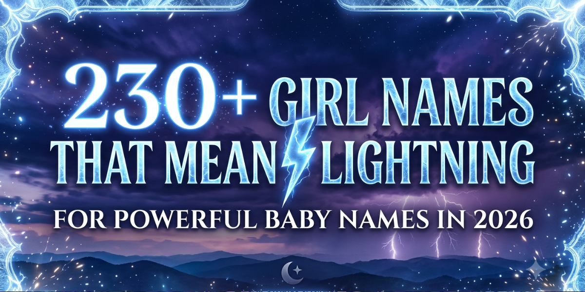 230+ Girl Names That Mean Lightning for Powerful Baby Names in 2026