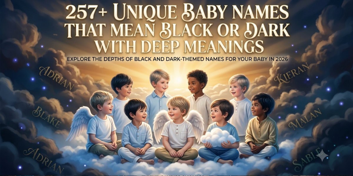 257+ Unique Baby Names That Mean Black or Dark with Deep Meanings in 2026